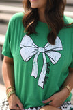 **SALE** RTS Green Game Day Bow Tee