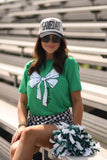 **SALE** RTS Green Game Day Bow Tee