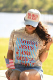 RTS Loves Jesus And America Too Camo Tee