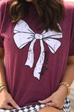 **SALE** RTS Maroon Game Day Bow Tee