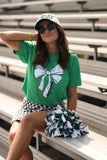 **SALE** RTS Green Game Day Bow Tee