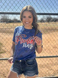 Let Freedom Ring with Red Metallic Puff Tee