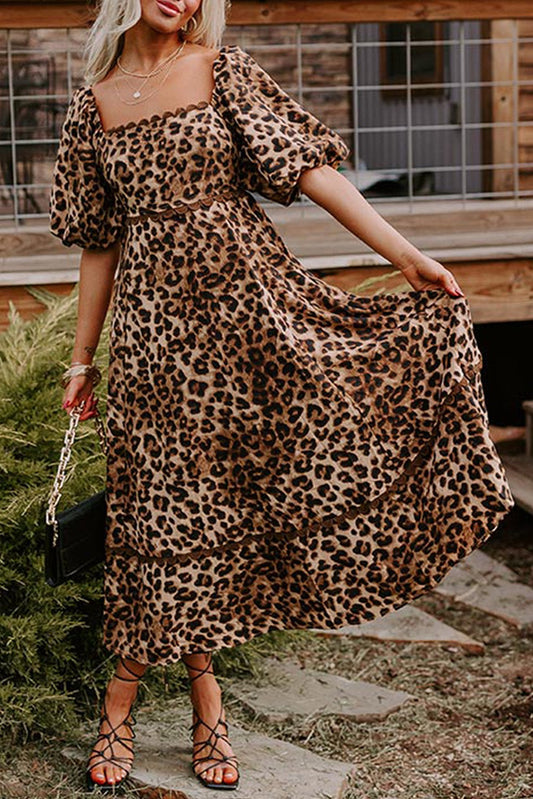 Brown Leopard Maxi Dress December.