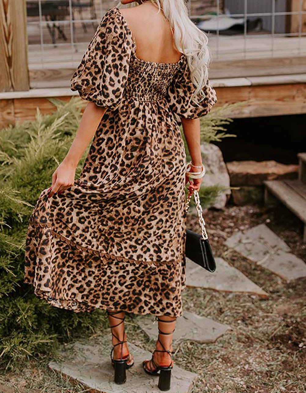 Brown Leopard Maxi Dress December.